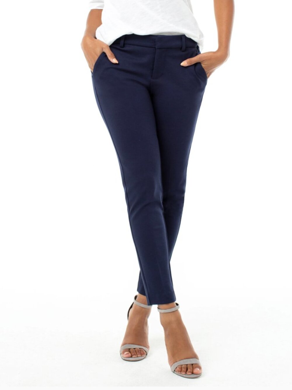 Liverpool Kelsey Trouser Navy Ponte Pant Business Casual Size 16/33